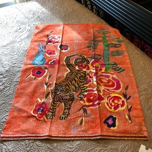 Anthropologie Jungle Tiger Dish Tea Towel